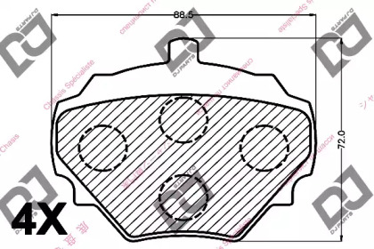 Комплект тормозных колодок DJ PARTS BP1200